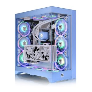 Gabinete Gamer Thermaltake CTE E600 MX Hydrangea Blue, Mid Tower, Vidro Temperado, E-ATX, Sem Fonte, Sem Fans