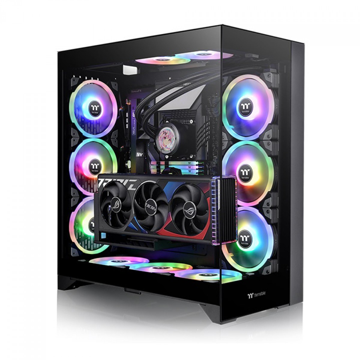 Gabinete Gamer Thermaltake CTE E600 MX, Mid Tower, Vidro Temperado, E-ATX, Sem Fonte, Sem Fans, Black