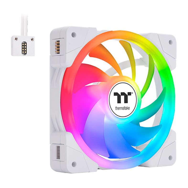 Kit de Ventoinhas Thermaltake Swafan EX 12 Sync, ARGB, 3x120mm, Branco - Imagem 3