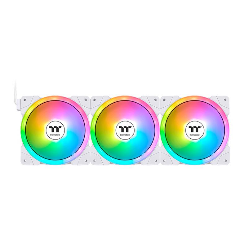 Kit de Ventoinhas Thermaltake Swafan EX 12 Sync, ARGB, 3x120mm, Branco