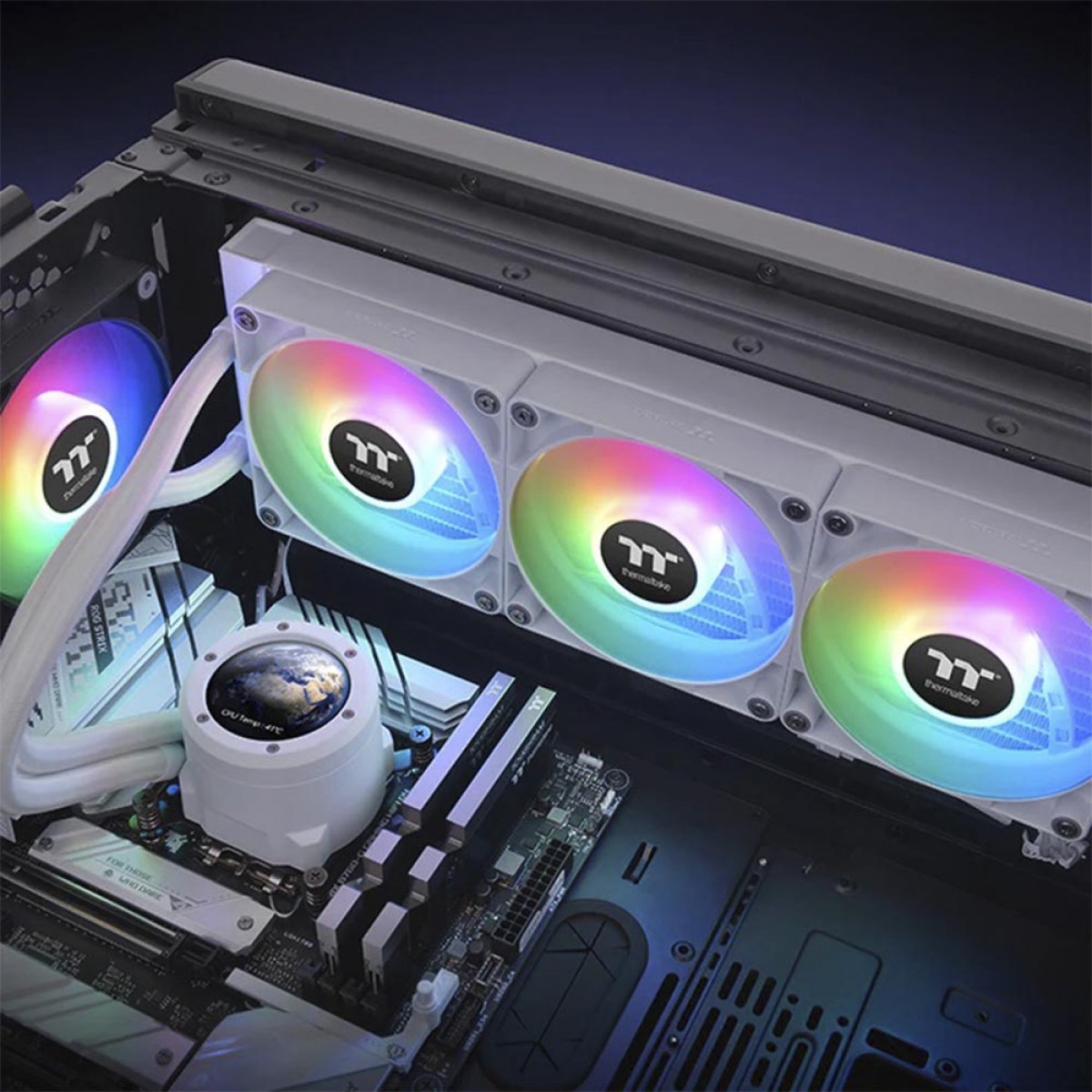 Water Cooler Thermaltake TH360 V2 Ultra ARGB Snow, 360mm, AIO LCD Display, Branco, Intel-AMD, CL-W405-PL12SW-A - Imagem 3