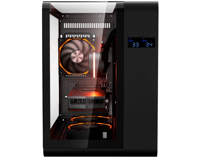 Gabinete Gamer Aquario Cyberpunk Preto