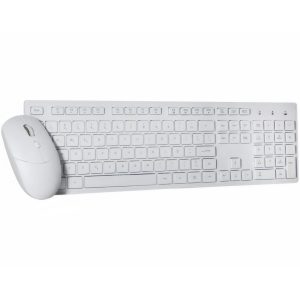 Kit Teclado Mouse K-mex KA60W9 Sem Fio Branco