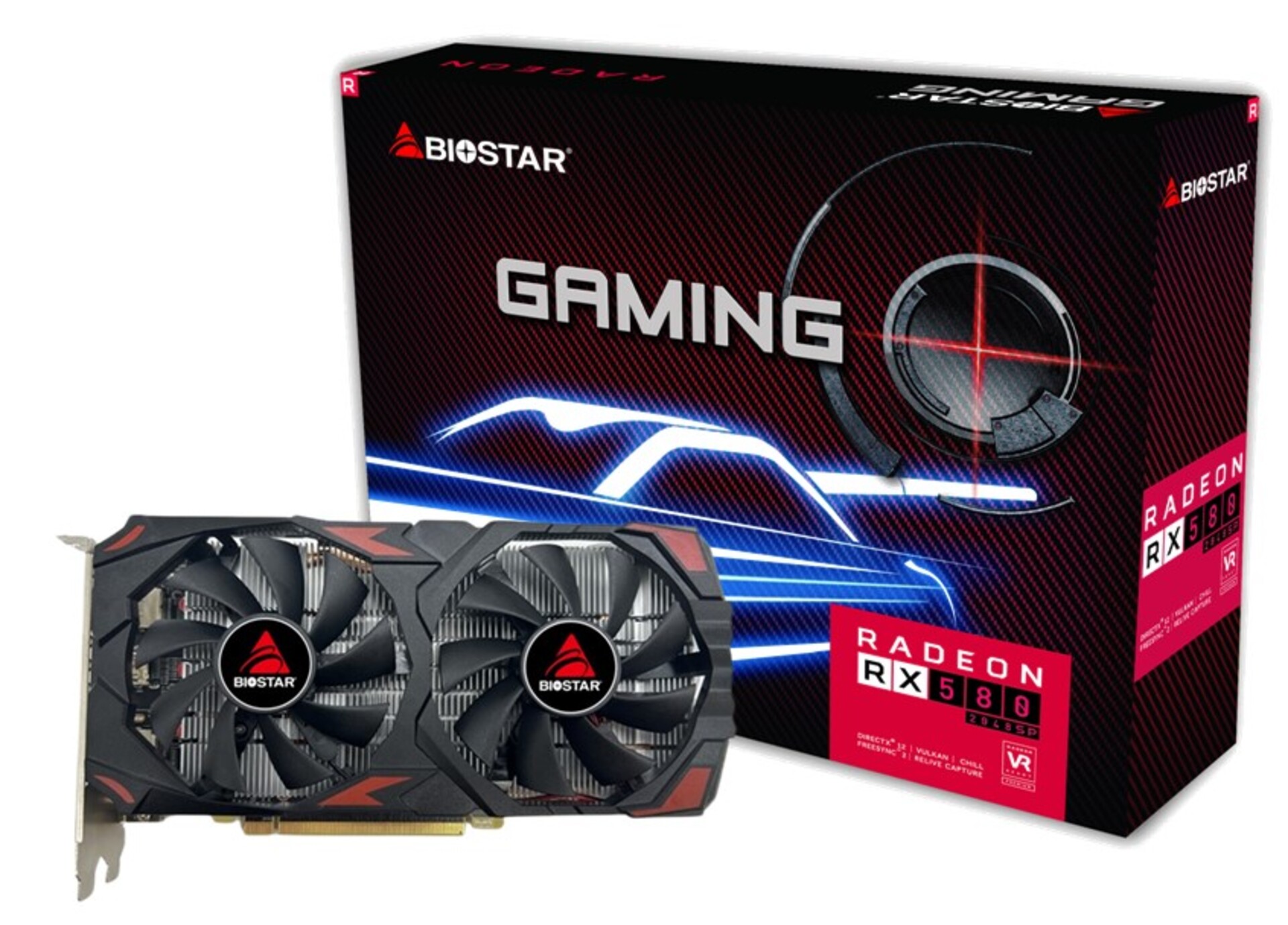 Placa de Vídeo Biostar AMD Radeon RX 580 2048SP, 8GB, GDDR5, 256 Bit